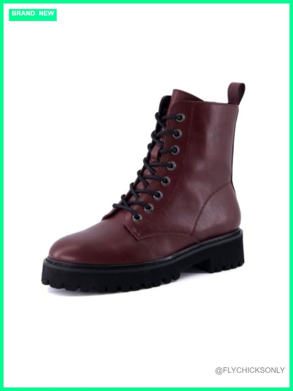 Ryker Vegan Leather Combat Boots Lace-Up Side Zipper Ankle Booties